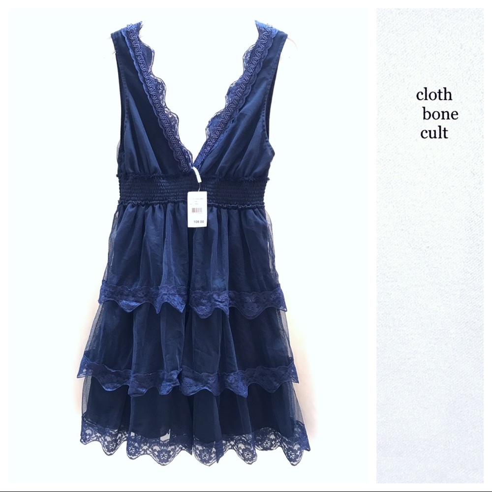 ✨NWT✨FREE PEOPLE 🌼Tiered Lace Sleeveless DRESS